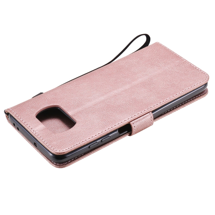 For Xiaomi Poco X3 NFC Solid Color Horizontal Flip Protective Leather Case with Holder & Card Slots & Wallet & Photo Frame & Lanyard(Rose Gold) - Xiaomi Cases by buy2fix | Online Shopping UK | buy2fix