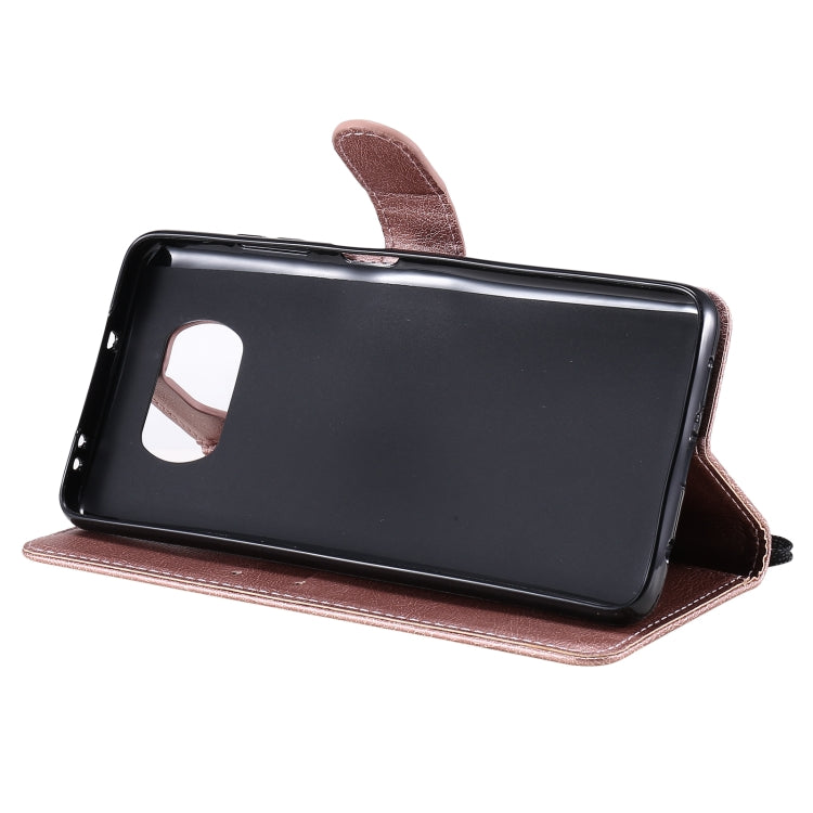For Xiaomi Poco X3 NFC Solid Color Horizontal Flip Protective Leather Case with Holder & Card Slots & Wallet & Photo Frame & Lanyard(Rose Gold) - Xiaomi Cases by buy2fix | Online Shopping UK | buy2fix