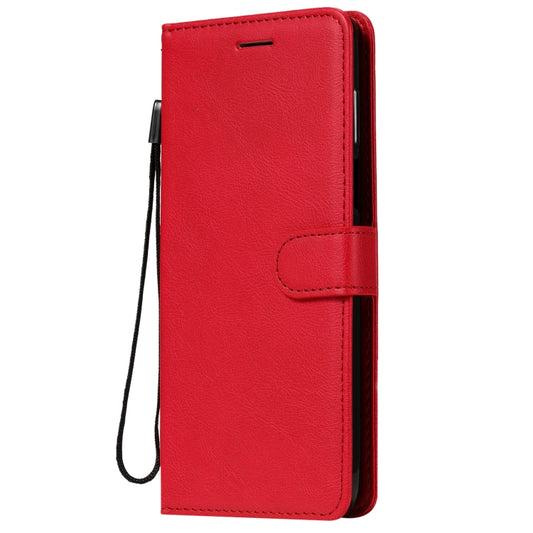For Motorola Moto G 5G Plus Solid Color Horizontal Flip Protective Leather Case with Holder & Card Slots & Wallet & Photo Frame & Lanyard(Red) - Motorola Cases by buy2fix | Online Shopping UK | buy2fix
