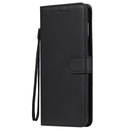 For Motorola Moto G 5G Plus Solid Color Horizontal Flip Protective Leather Case with Holder & Card Slots & Wallet & Photo Frame & Lanyard(Black) - Motorola Cases by buy2fix | Online Shopping UK | buy2fix