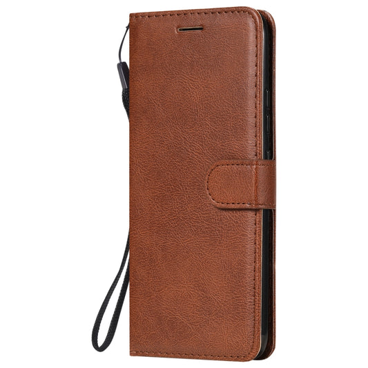 For OPPO Realme C11 Solid Color Horizontal Flip Protective Leather Case with Holder & Card Slots & Wallet & Photo Frame & Lanyard(Brown) - Realme Cases by buy2fix | Online Shopping UK | buy2fix