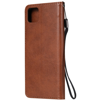 For OPPO Realme C11 Solid Color Horizontal Flip Protective Leather Case with Holder & Card Slots & Wallet & Photo Frame & Lanyard(Brown) - Realme Cases by buy2fix | Online Shopping UK | buy2fix