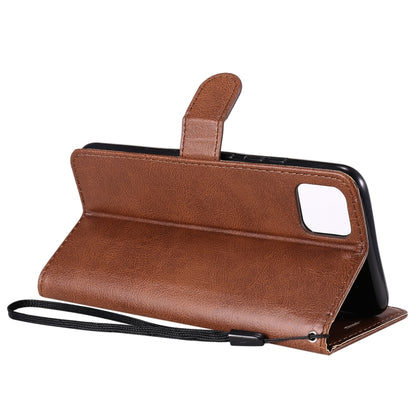 For OPPO Realme C11 Solid Color Horizontal Flip Protective Leather Case with Holder & Card Slots & Wallet & Photo Frame & Lanyard(Brown) - Realme Cases by buy2fix | Online Shopping UK | buy2fix