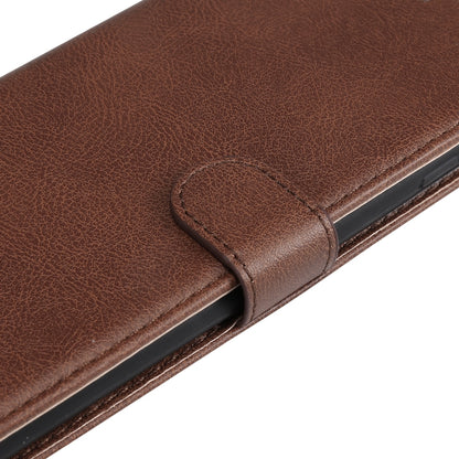 For OPPO Realme C11 Solid Color Horizontal Flip Protective Leather Case with Holder & Card Slots & Wallet & Photo Frame & Lanyard(Brown) - Realme Cases by buy2fix | Online Shopping UK | buy2fix