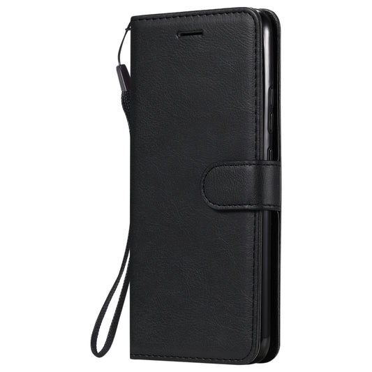 For OPPO Realme C11 Solid Color Horizontal Flip Protective Leather Case with Holder & Card Slots & Wallet & Photo Frame & Lanyard(Black) - Realme Cases by buy2fix | Online Shopping UK | buy2fix