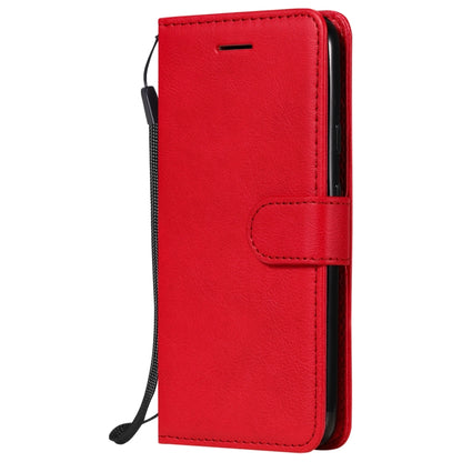 For Google Pixel 4a Solid Color Horizontal Flip Protective Leather Case with Holder & Card Slots & Wallet & Photo Frame & Lanyard(Red) - Google Cases by buy2fix | Online Shopping UK | buy2fix