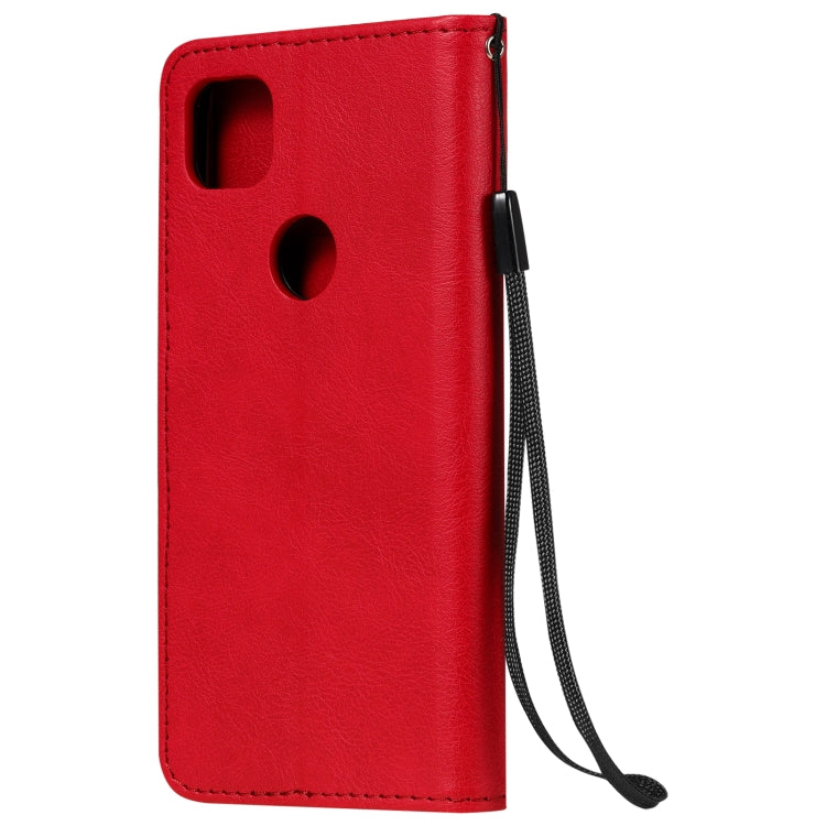 For Google Pixel 4a Solid Color Horizontal Flip Protective Leather Case with Holder & Card Slots & Wallet & Photo Frame & Lanyard(Red) - Google Cases by buy2fix | Online Shopping UK | buy2fix