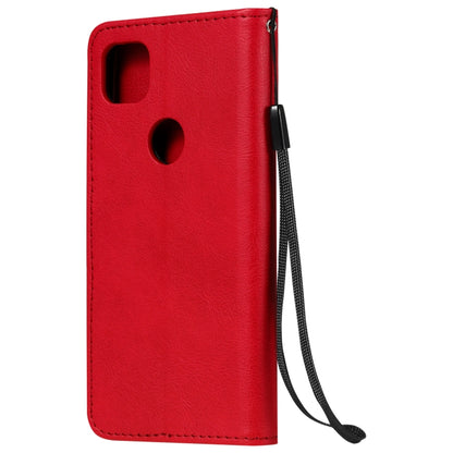 For Google Pixel 4a Solid Color Horizontal Flip Protective Leather Case with Holder & Card Slots & Wallet & Photo Frame & Lanyard(Red) - Google Cases by buy2fix | Online Shopping UK | buy2fix