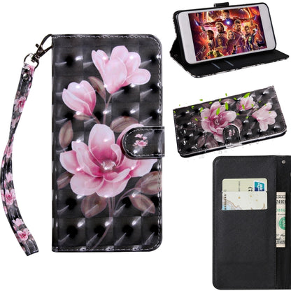 For Samsung Galaxy A42 5G 3D Painted Pattern Horizontal Flip TPU + PU Leather Case with Holder & Card Slots & Wallet & Lanyard(Pink Flower) by buy2fix