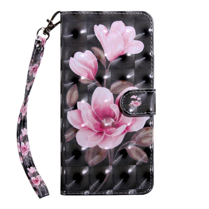 For Samsung Galaxy A42 5G 3D Painted Pattern Horizontal Flip TPU + PU Leather Case with Holder & Card Slots & Wallet & Lanyard(Pink Flower) by buy2fix