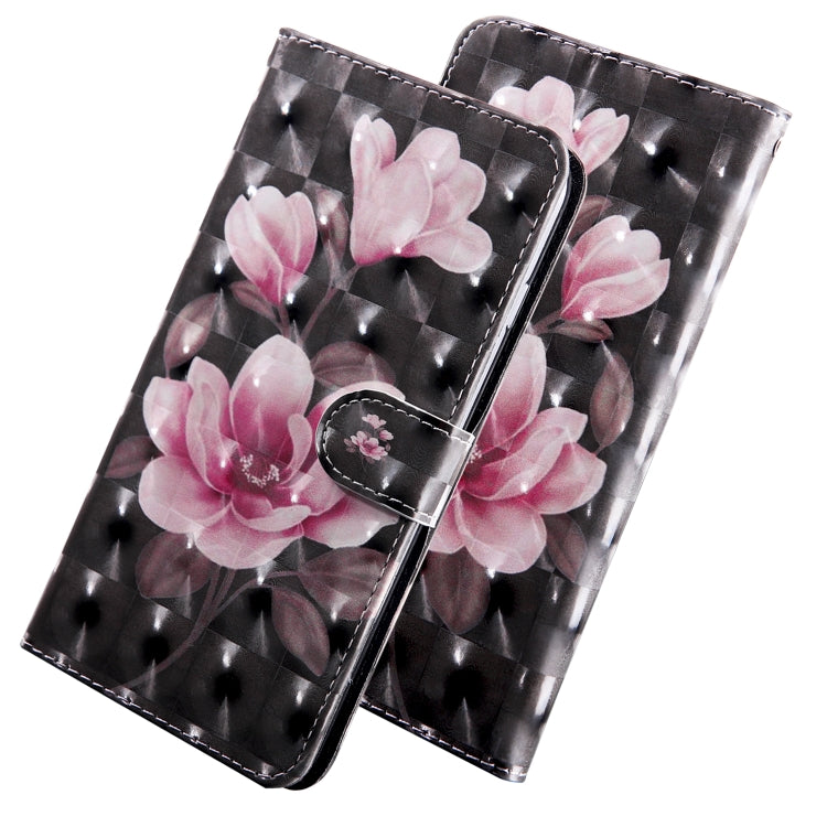 For Samsung Galaxy A42 5G 3D Painted Pattern Horizontal Flip TPU + PU Leather Case with Holder & Card Slots & Wallet & Lanyard(Pink Flower) by buy2fix