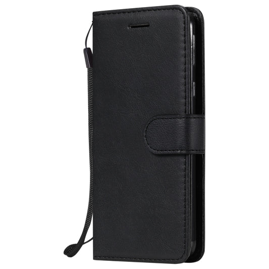 For Samsung Galaxy A01 Core Solid Color Horizontal Flip Protective Leather Case with Holder & Card Slots & Wallet & Photo Frame & Lanyard(Black) by buy2fix