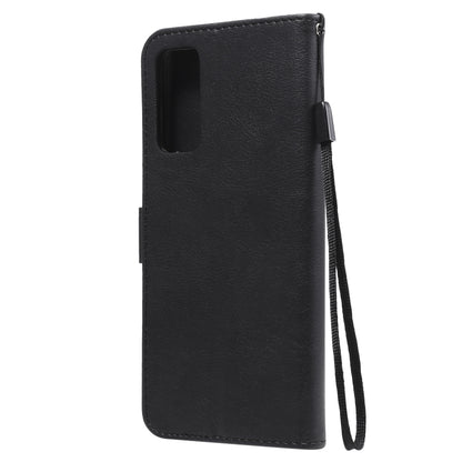 For Samsung Galaxy S20 Lite / S20 FE 5G / S20 Fan Edition Solid Color Horizontal Flip Protective Leather Case with Holder & Card Slots & Wallet & Photo Frame & Lanyard(Black) by buy2fix