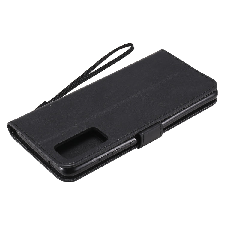 For Samsung Galaxy S20 Lite / S20 FE 5G / S20 Fan Edition Solid Color Horizontal Flip Protective Leather Case with Holder & Card Slots & Wallet & Photo Frame & Lanyard(Black) by buy2fix