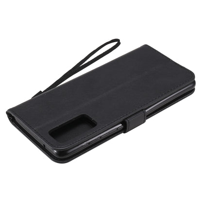 For Samsung Galaxy S20 Lite / S20 FE 5G / S20 Fan Edition Solid Color Horizontal Flip Protective Leather Case with Holder & Card Slots & Wallet & Photo Frame & Lanyard(Black) by buy2fix