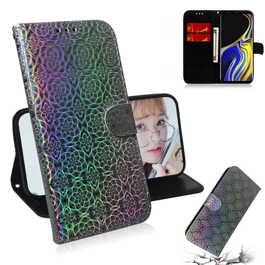 For Galaxy Note 9 Solid Color Colorful Magnetic Buckle Horizontal Flip PU Leather Case with Holder & Card Slots & Wallet & Lanyard(Silver) by buy2fix