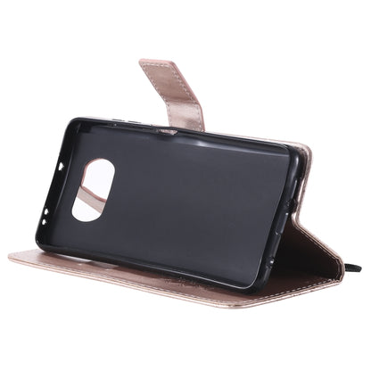 For Xiaomi Poco X3 NFC Pressed Printing Sunflower Pattern Horizontal Flip PU Leather Case with Holder & Card Slots & Wallet & Lanyard(Rose Gold) - Xiaomi Cases by buy2fix | Online Shopping UK | buy2fix
