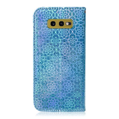 For Galaxy S10e Solid Color Colorful Magnetic Buckle Horizontal Flip PU Leather Case with Holder & Card Slots & Wallet & Lanyard(Blue) by buy2fix