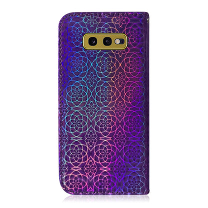 For Galaxy S10e Solid Color Colorful Magnetic Buckle Horizontal Flip PU Leather Case with Holder & Card Slots & Wallet & Lanyard(Purple) by buy2fix