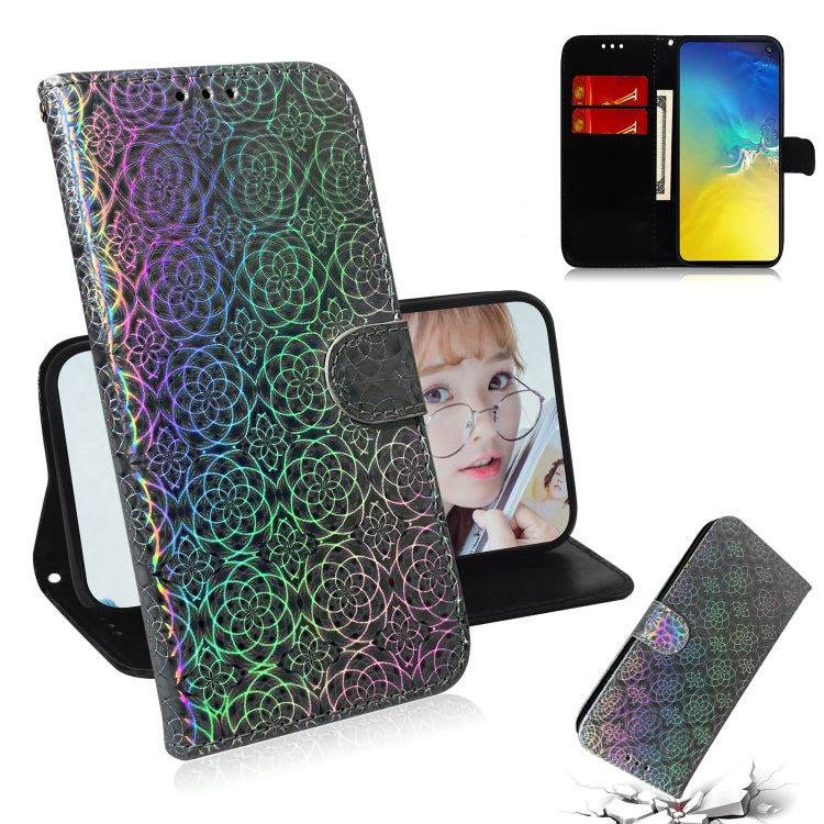 For Galaxy S10e Solid Color Colorful Magnetic Buckle Horizontal Flip PU Leather Case with Holder & Card Slots & Wallet & Lanyard(Silver) by buy2fix