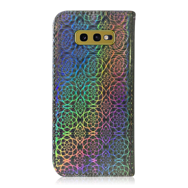 For Galaxy S10e Solid Color Colorful Magnetic Buckle Horizontal Flip PU Leather Case with Holder & Card Slots & Wallet & Lanyard(Silver) by buy2fix