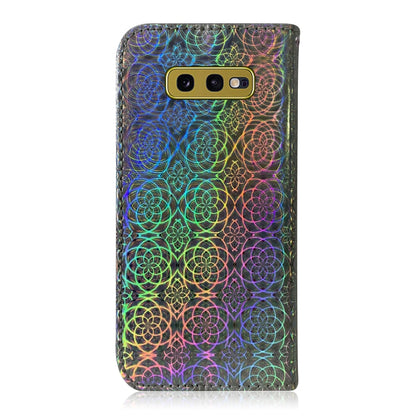 For Galaxy S10e Solid Color Colorful Magnetic Buckle Horizontal Flip PU Leather Case with Holder & Card Slots & Wallet & Lanyard(Silver) by buy2fix