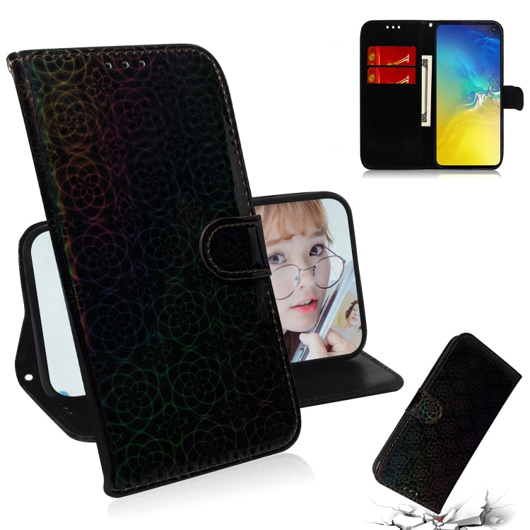 For Galaxy S10e Solid Color Colorful Magnetic Buckle Horizontal Flip PU Leather Case with Holder & Card Slots & Wallet & Lanyard(Black) by buy2fix