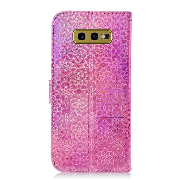 For Galaxy S10e Solid Color Colorful Magnetic Buckle Horizontal Flip PU Leather Case with Holder & Card Slots & Wallet & Lanyard(Pink) by buy2fix