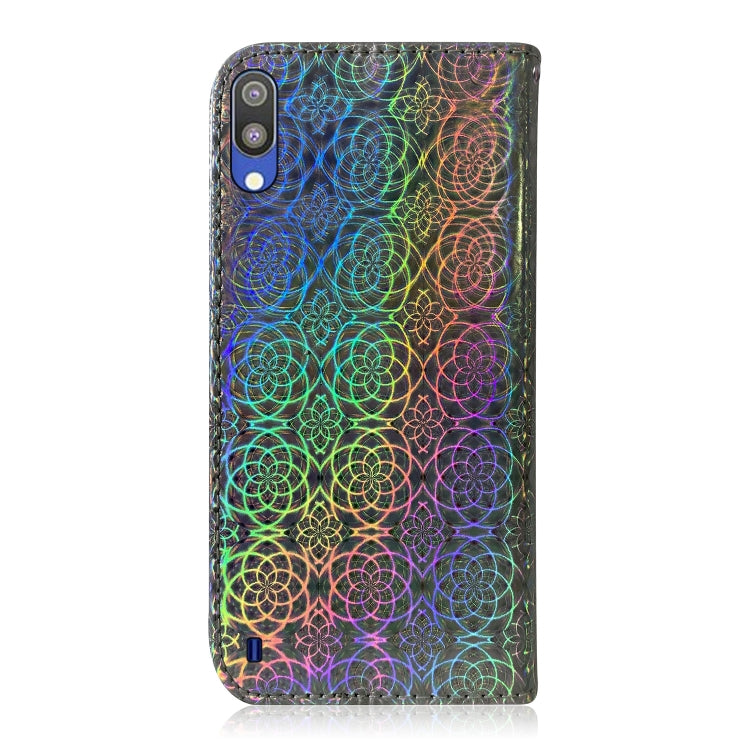 For Galaxy A10 / M10 Solid Color Colorful Magnetic Buckle Horizontal Flip PU Leather Case with Holder & Card Slots & Wallet & Lanyard(Silver) by buy2fix