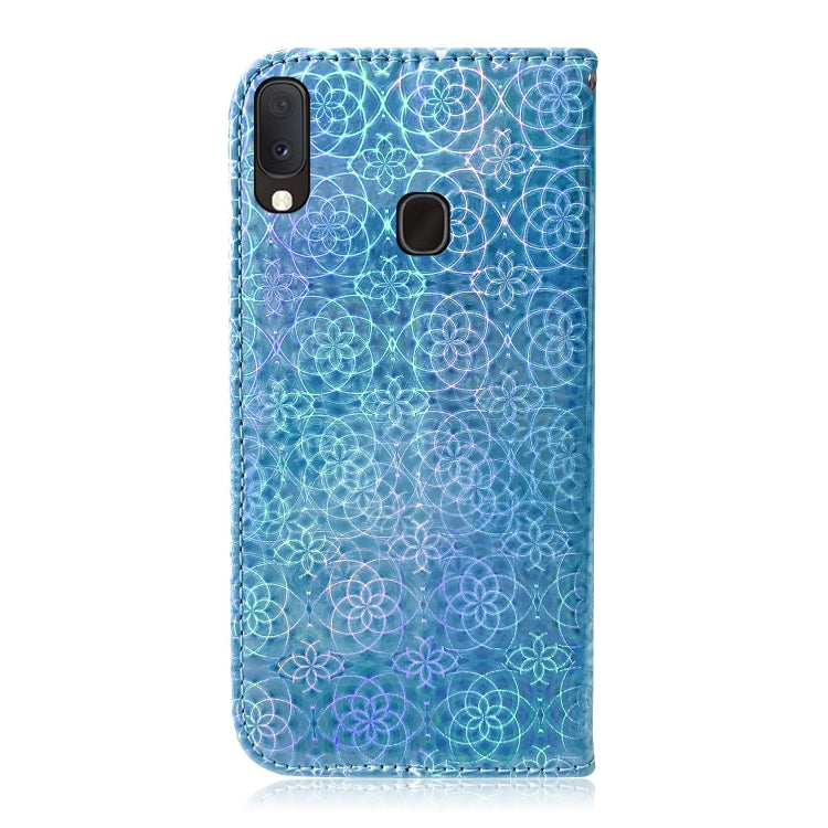 For Galaxy A10e / A20e Solid Color Colorful Magnetic Buckle Horizontal Flip PU Leather Case with Holder & Card Slots & Wallet & Lanyard(Blue) by buy2fix