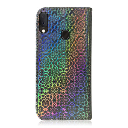 For Galaxy A10e / A20e Solid Color Colorful Magnetic Buckle Horizontal Flip PU Leather Case with Holder & Card Slots & Wallet & Lanyard(Silver) by buy2fix