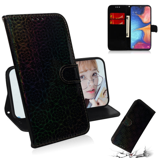 For Galaxy A10e / A20e Solid Color Colorful Magnetic Buckle Horizontal Flip PU Leather Case with Holder & Card Slots & Wallet & Lanyard(Black) by buy2fix