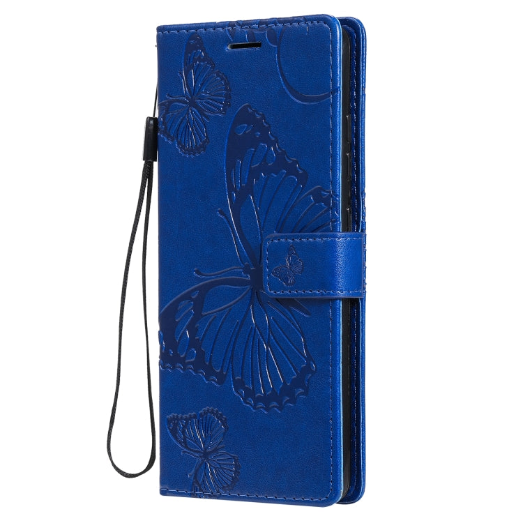 For Samsung Galaxy S20 FE 5G / S20 Lite 3D Butterflies Embossing Pattern Horizontal Flip Leather Case with Holder & Card Slot & Wallet(Blue) by buy2fix