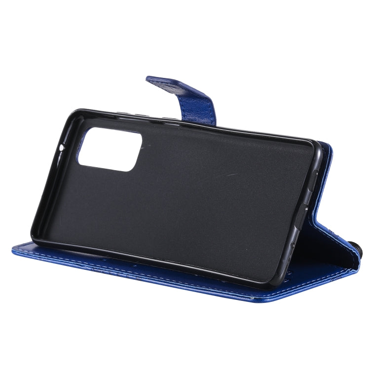 For Samsung Galaxy S20 FE 5G / S20 Lite 3D Butterflies Embossing Pattern Horizontal Flip Leather Case with Holder & Card Slot & Wallet(Blue) by buy2fix