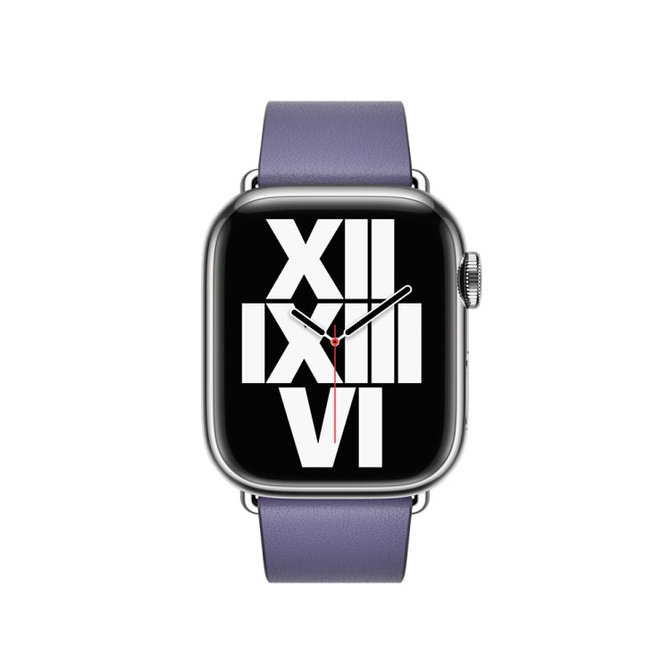 Modern Style Leather Watch Band For Apple Watch 42mm / 41mm / 40mm / 38mm(Purple) by buy2fix