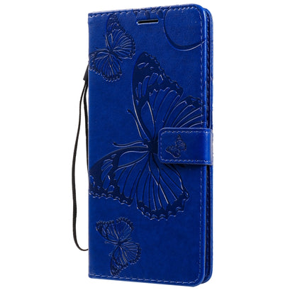For Xiaomi Poco X3 NFC 3D Butterflies Embossing Pattern Horizontal Flip Leather Case with Holder & Card Slot & Wallet(Blue) - Xiaomi Cases by buy2fix | Online Shopping UK | buy2fix