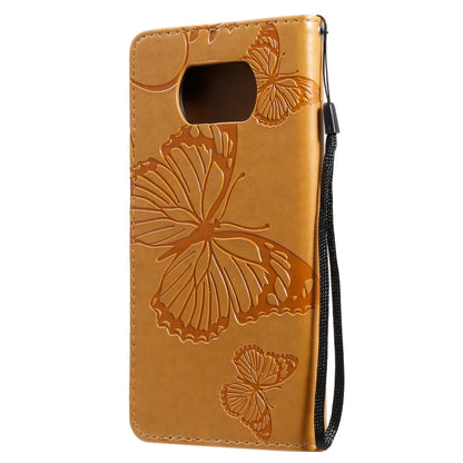 For Xiaomi Poco X3 NFC 3D Butterflies Embossing Pattern Horizontal Flip Leather Case with Holder & Card Slot & Wallet(Yellow) - Xiaomi Cases by buy2fix | Online Shopping UK | buy2fix