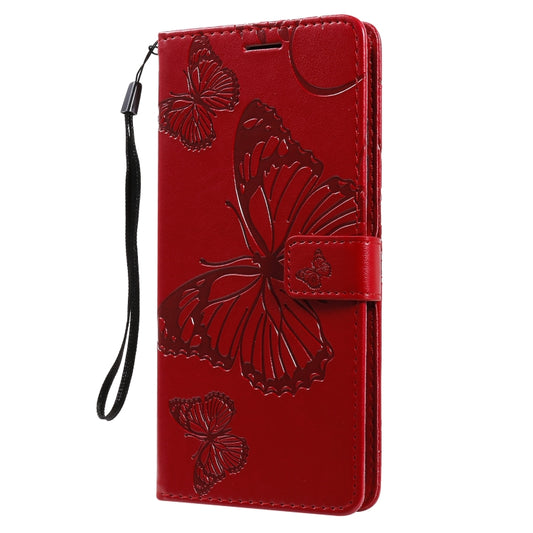 For Xiaomi Poco X3 NFC 3D Butterflies Embossing Pattern Horizontal Flip Leather Case with Holder & Card Slot & Wallet(Red) - Xiaomi Cases by buy2fix | Online Shopping UK | buy2fix