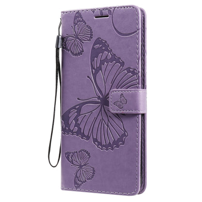 For Xiaomi Poco X3 NFC 3D Butterflies Embossing Pattern Horizontal Flip Leather Case with Holder & Card Slot & Wallet(Purple) - Xiaomi Cases by buy2fix | Online Shopping UK | buy2fix