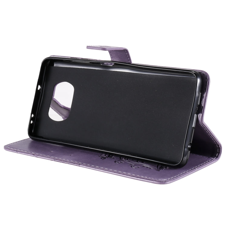 For Xiaomi Poco X3 NFC 3D Butterflies Embossing Pattern Horizontal Flip Leather Case with Holder & Card Slot & Wallet(Purple) - Xiaomi Cases by buy2fix | Online Shopping UK | buy2fix