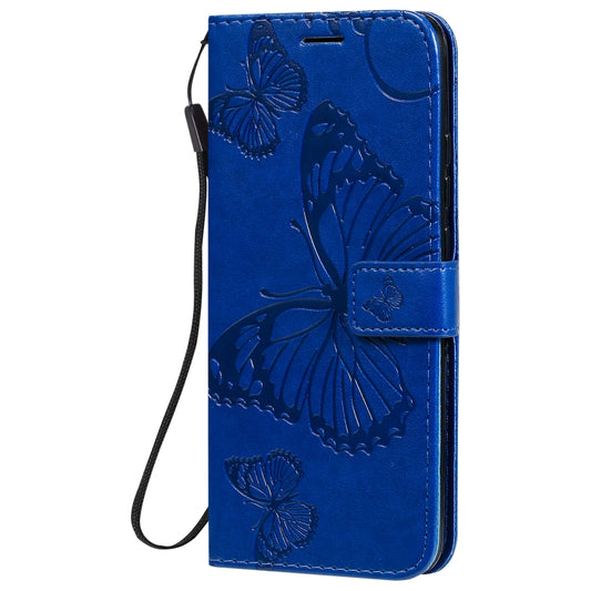 For Xiaomi Redmi 9C 3D Butterflies Embossing Pattern Horizontal Flip Leather Case with Holder & Card Slot & Wallet(Blue) - Xiaomi Cases by buy2fix | Online Shopping UK | buy2fix