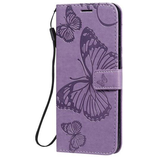 For Xiaomi Redmi 9C 3D Butterflies Embossing Pattern Horizontal Flip Leather Case with Holder & Card Slot & Wallet(Purple) - Xiaomi Cases by buy2fix | Online Shopping UK | buy2fix