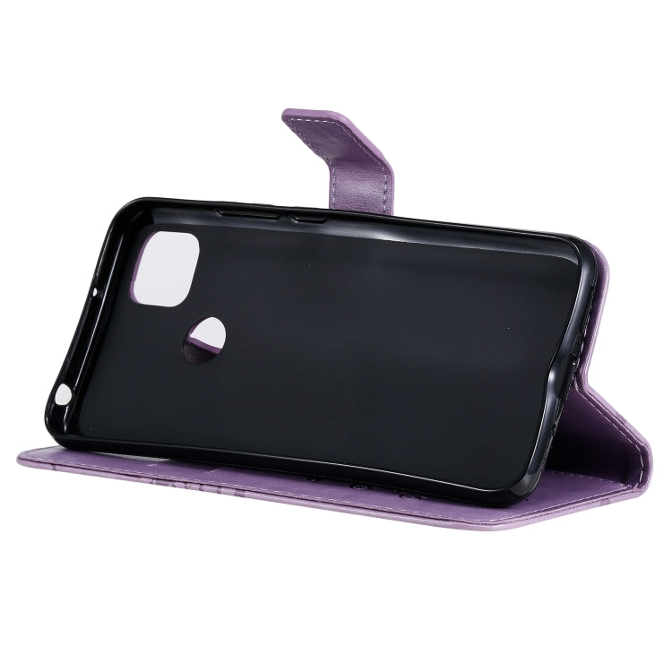 For Xiaomi Redmi 9C 3D Butterflies Embossing Pattern Horizontal Flip Leather Case with Holder & Card Slot & Wallet(Purple) - Xiaomi Cases by buy2fix | Online Shopping UK | buy2fix
