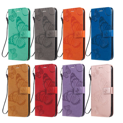 For Xiaomi Redmi 9C 3D Butterflies Embossing Pattern Horizontal Flip Leather Case with Holder & Card Slot & Wallet(Purple) - Xiaomi Cases by buy2fix | Online Shopping UK | buy2fix