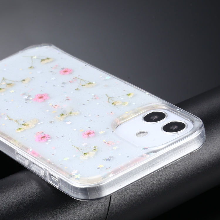 For iPhone 11 Gypsophila Flowers Pattern TPU Protective Case (Pink) - iPhone 11 Cases by buy2fix | Online Shopping UK | buy2fix