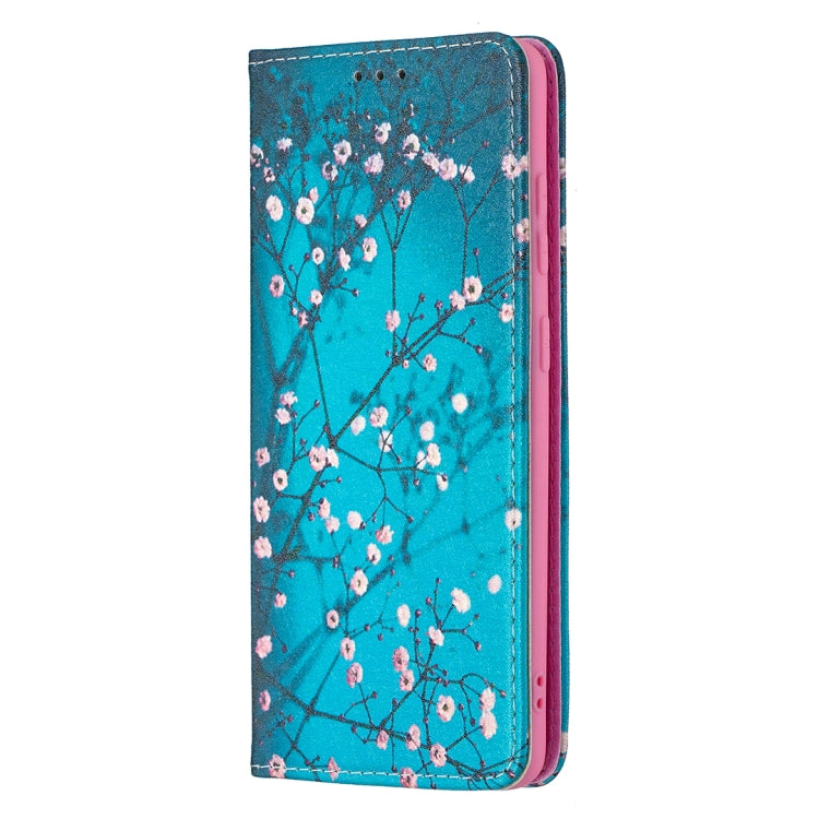 For Samsung Galaxy S20 Colored Drawing Pattern Invisible Magnetic Horizontal Flip PU Leather Case with Holder & Card Slots & Wallet(Plum Blossom) by buy2fix
