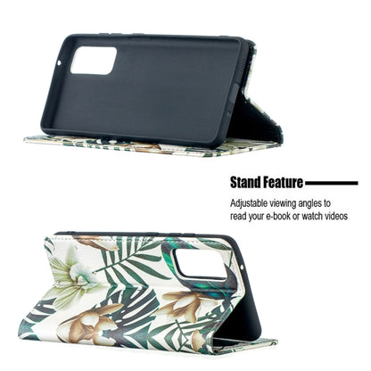 For Samsung Galaxy S20 FE Colored Drawing Pattern Invisible Magnetic Horizontal Flip PU Leather Case with Holder & Card Slots & Wallet(Red Leaves) by buy2fix