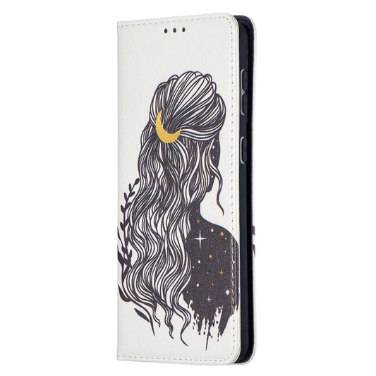 For Samsung Galaxy S21+ 5G Colored Drawing Pattern Invisible Magnetic Horizontal Flip PU Leather Case with Holder & Card Slots & Wallet(Girl) - Galaxy S21+ 5G Cases by buy2fix | Online Shopping UK | buy2fix