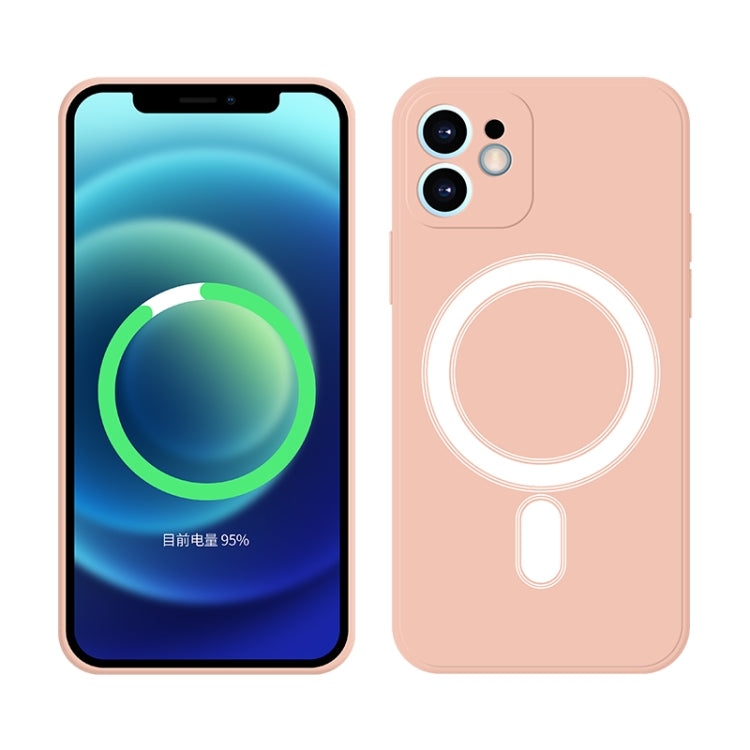 For iPhone 11 Silicone Full Coverage Shockproof Magsafe Case (Pink) - iPhone 11 Cases by buy2fix | Online Shopping UK | buy2fix