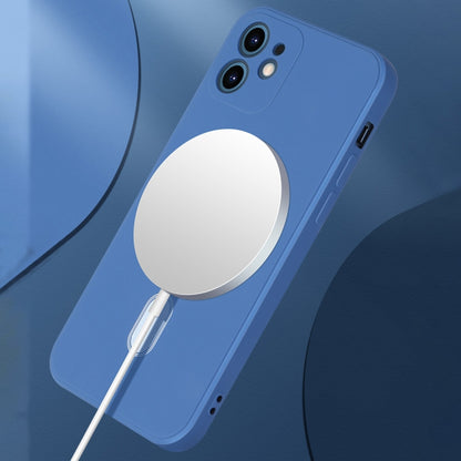 For iPhone 11 Silicone Full Coverage Shockproof Magsafe Case (Blue) - iPhone 11 Cases by buy2fix | Online Shopping UK | buy2fix